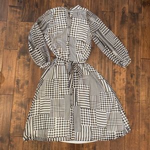 Ann Taylor Midi Black and White Dress